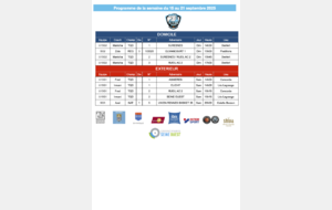 Programme de la semaine du 15 au 21 septembre