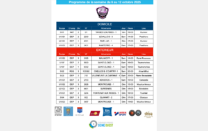 Programme de la semaine du 6 au 12 octobre 2025