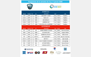 Programme de la semaine du 5 au 11 janvier 2026