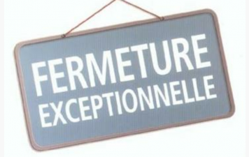 Femetures installations sportives les Vendredis 1 et 8 mai 2026