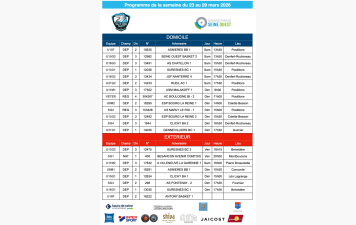 Programme de la semaine du 16 au 22 mars 2026