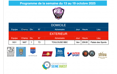 Programme de la semaine du 13 au 19 octobre 2025