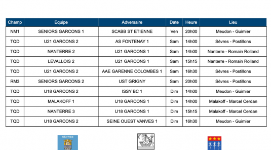 Programme de la semaine du 14 au 20 septembre 2026